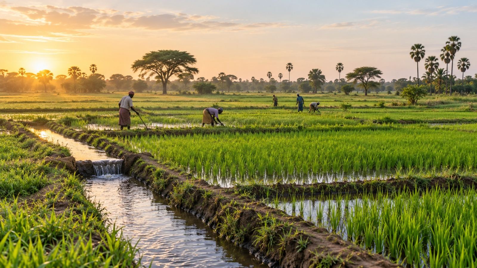 Rice fields in Jowhar
